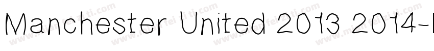 Manchester United 2013 2014字体转换